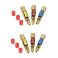 thumbnail image 1 of 6Pcs Brass R410A Refrigerant Straight Ball Valves AC Charging Hoses Brass 1/4 Inch Male to 1/4 Inch / 5/16 Inch Female,Gold, 1 of 7