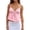 Pink, variant on Women's Y2K Cami Top Sleeveless V Neck Tie Front Crop Top Ruffle Hem Peplum Tank Shirt Going Out Camisole Size: L Yellow