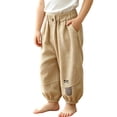 thumbnail image 3 of Avtoify Girls Pants Children's Elastic Waist Leisure Sports Comfortable Full Length Pants Kids, 3 of 6