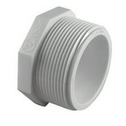 Charlotte Pipe Threaded Schedule 40 DWV 1-1/4 in. MIP PVC Plug PVC 02113 1200HA
