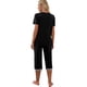 thumbnail image 4 of Conjunto de pijamas para mujer, transpirable, de manga corta, a la moda, con 2 bolsillos, conjuntos de salón suaves, 4 of 6