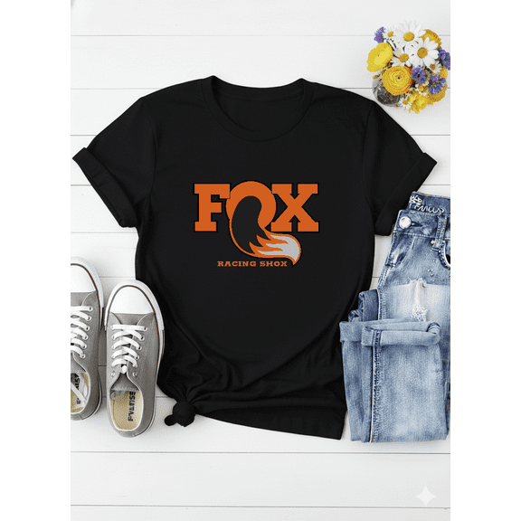 Fox Racing Shox Orange Suspension Logo Offroad Biker Motorsport Graphic Unisex T-Shirt.PNG V51033 up to size 5XL