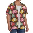 thumbnail image 2 of KLL Cute Elephants Print Men's Shirt Short Sleeve Button Down Summer Cuba Beach Shirts- 3X-Large, 2 of 5