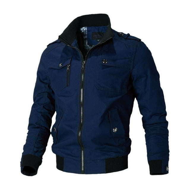 Veste Bomber Homme Mode Décontractée Coupe-Vent Veste Manteau Homme Printemps Automne Veste Militaire Homme