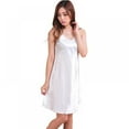 thumbnail image 3 of Adarl Fashion Women's Nightshirts Satin Chemises Comfortable Slip Sleepwear, 3 of 5