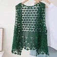 thumbnail image 6 of Skymirror Women Summer Vest Hollow Out Retro Knitted Crochet Sleeveless Loose Solid Color Open Stitch Thin Cardigan Daily Outwear Coat Top, 6 of 8