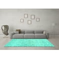 thumbnail image 3 of Ahgly Company Indoor Rectangle Persian Turquoise Blue Traditional Area Rugs, 8' x 12', 3 of 4