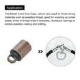 thumbnail image 4 of Uxcell 150Pcs Cord End Caps 9mm End Cap Barrel Beads Kumihimo 4.5mm Dia Leather Cord Tassel Jewelry Making Copper Tone, 4 of 5