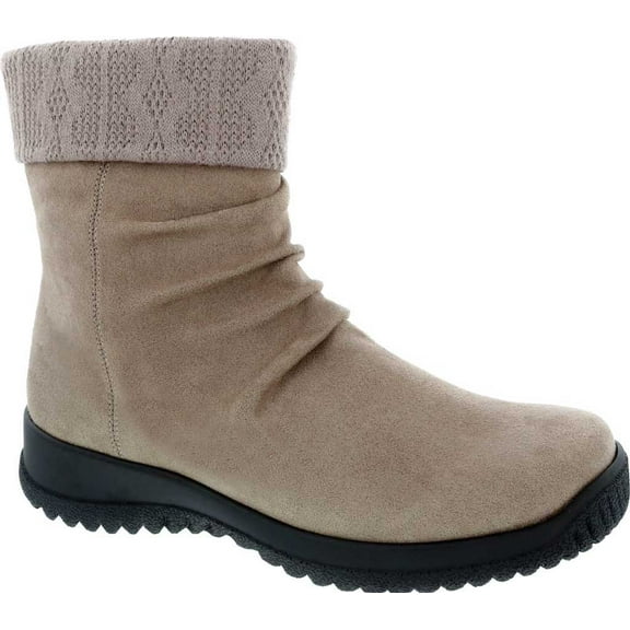 Women's Drew Kalm Slouch Ankle Boot Stone Microsuede 7 WW