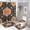 Floral 1, variant on Bathroom Rugs Sets 4 Piece with Shower Curtain, Boho Pattern Printed on Bathroom Curtain Sets with Rugs, Great for Master Bath Beach House Modern Home, 72 x 72 inches