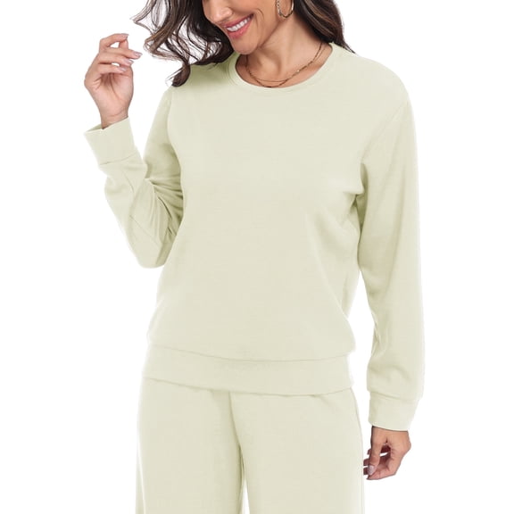 Cadmus Womens Soft Crewneck Sweatshirt Long Sleeve Workout Casual Pullover Basic Fall Shirts