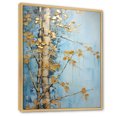 thumbnail image 2 of Designart "Zen Moment With Blue And Gold Bamboo VI" Bamboo Floater Framed Wall Decor, 2 of 5