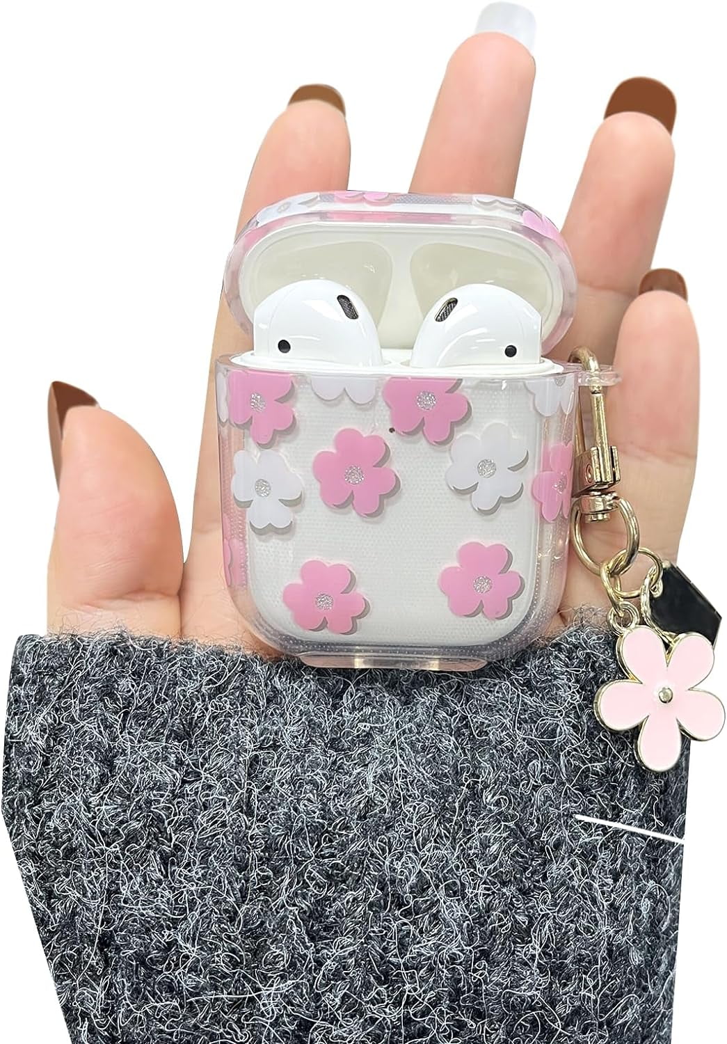 Cute Pink Case For Airpods 4 Cover For Girl Women With Pom - View #7