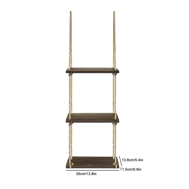 EGNMCR Wall-mounted Storage Decorative Shelf Wooden Wall Rack Dining Living Room Wall Storage A hanger