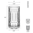 thumbnail image 4 of Mikasa 12-oz. Dishwasher Safe Ribbed Highball Glasses Set of 3, 4 of 4