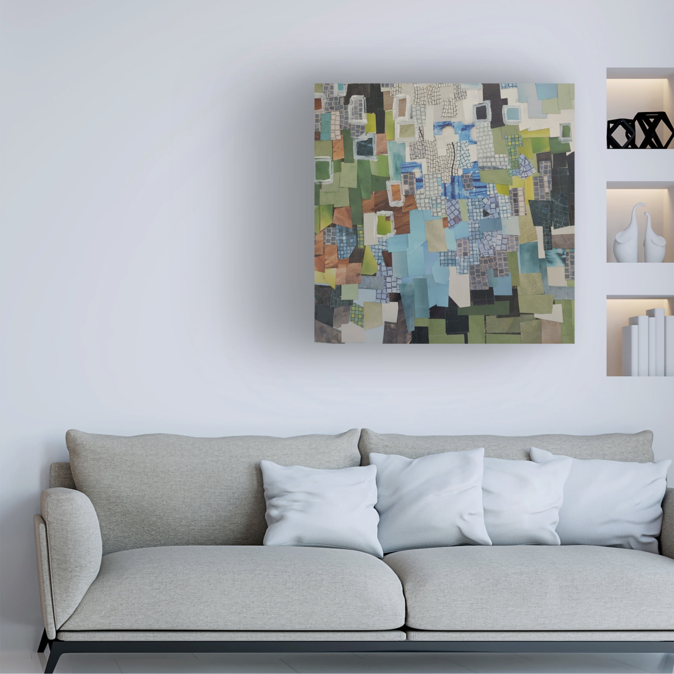 Canvas Wall Art - Coco Good 'Geneva Switzerland II' Wall Art for Living Room, Bedroom, or Office Décor by Trademark Fine Art - 35 x 35 Inches