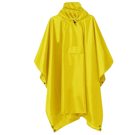 YUHAOTIN Heavy Duty Lightweight Hooded Rain Ponchos (Unisex)