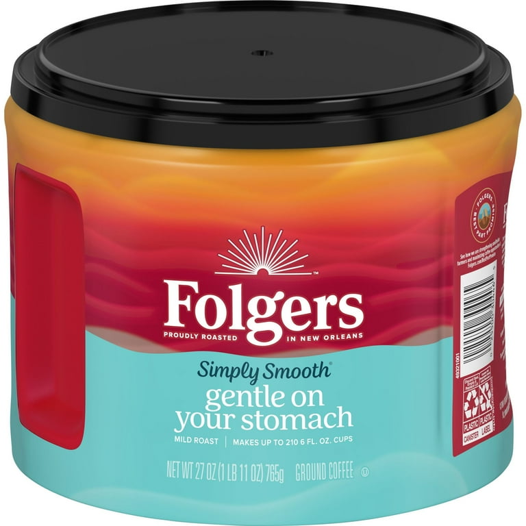 Simply Smooth Ground Coffee, Gentle On Your Stomach, 27 oz Canister Simply Smooth Ground Coffee, Gentle On Your Stomach, 27 oz Canister