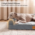 thumbnail image 4 of Exclusivo Mezcla L-Shaped Pet Couch Bed with Removable and Washable Cover 36"x24", Orthopedic Dog Bed for Medium Dogs with Non-Slip Bottom, Grey, 4 of 10