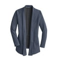 thumbnail image 5 of Port Authority L807 Ladies Interlock Cardigan, Medium Heather Grey/ Charcoal Heather, 4XL, Cardigans for Women, 5 of 6