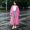 thumbnail image 4 of Thickened EVA Rain Poncho for Adults, Reusable Waterproof Raincoat with Hood, Portable Outdoor Rain Gear for Hiking Cycling Commuting, Unisex Cape-Style Rain Cape, 4 of 6
