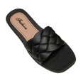 thumbnail image 3 of yuksok Womens Slide Sandals Casual Slippers Braided Strap Flat Shoes Fashion Slides 38 39, 3 of 9
