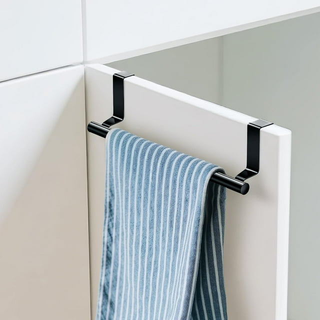 Toalleros de Baño 2 uds, Toalleros de Baño sin Taladro Adhesivo, toallero para Puerta de Armario sin Clavos, Barra de Acero de un Brazo Acero Inoxidable Baño, Cocina, Puerta de Gabinete