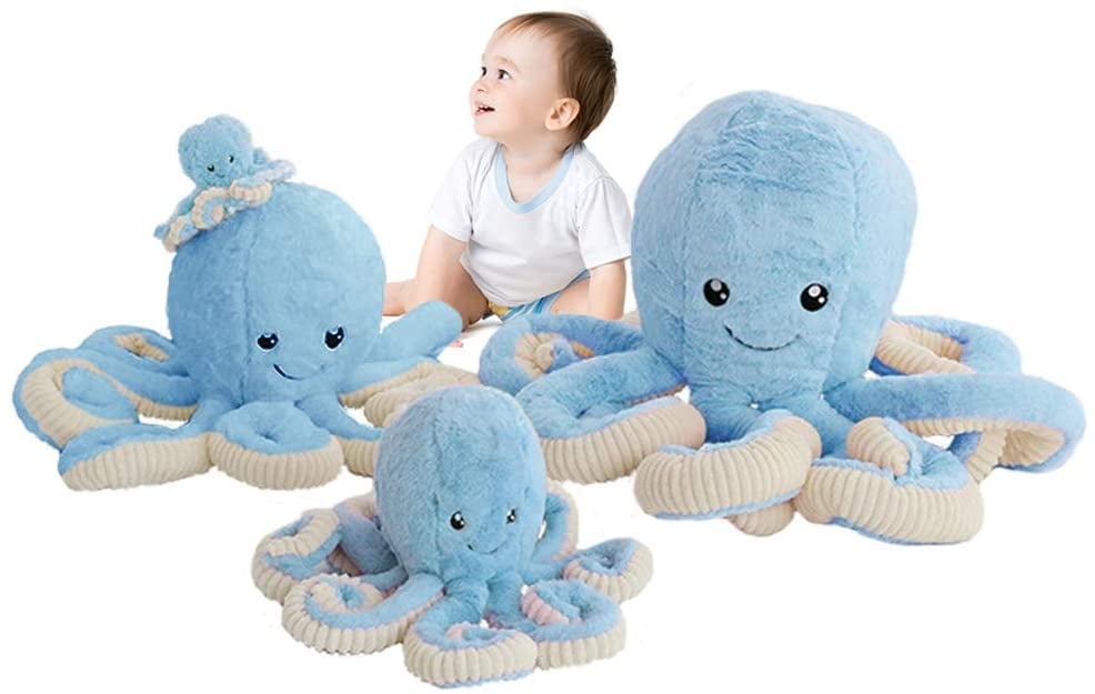 White, 16'' Nbeebro Cute Octopus Plush Toy Soft Octopus Stuffed Animals Toys for Kids Boys Girls Birthday Xmas Gift 