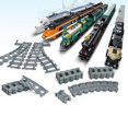 thumbnail image 2 of Vía de ciudad gris, interruptor y Flexible y vías curvas, juguetes de construcción de ferrocarril de plástico, piezas de bloques, Interruptor curvo Yotijar Bloques de vías de tren, 2 of 7