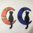 thumbnail image 2 of Colgante de gato Luna Colgante de espalda de gato color acrílico silueta Regalo de gato Decoración Colgante, 2 of 3