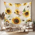 thumbnail image 2 of Summer Sunflowers Tapestry for Bedroom Wall Hanging Tapestry, Pastoral Rose Floral Farmhouse Vintage Ceiling Backdrop Tapestries Poster Blanket Wall Decor for Teens Room Living Room Dorm 39" x 59", 2 of 8