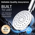 thumbnail image 5 of FEELSO All Metal Shower Head with Handheld, 6 Spray High Pressure Shower Head with Filters for Hard Water, Extra-long 72" Hose & Brass Holder, 5 of 11