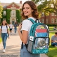 thumbnail image 2 of Xoenoiee Turtle Jellyfish Fish Print PVC School Backpack for Kids, 17 Inch Clear Bookbag for Boys, Lightweight Schoolbag Waterproof Knapsack for Preschool, Primary, Kindergarten School Supplies, 2 of 7