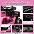 thumbnail image 5 of 12V Kids Ride On Car, Electric Truck Ride On Toys with 5MPH Max Speed, Remote Control, LED Lights, and Music for Kids Gifts, Pink, 5 of 7
