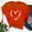Z_Orange, variant on loopsun Summer Tops for Womens,Fashion Women Valentine's Day Print Short Sleeve T-shirt Graphic Tops Orange XL