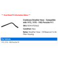 thumbnail image 2 of Crankcase Breather Hose - Compatible with 1972, 1978 - 1983 Porsche 911 1979 1980 1981 1982, 2 of 2