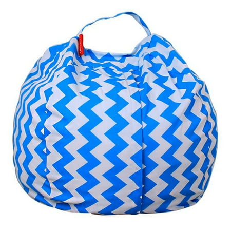 Kids Stuffed Animal Toys Organizer Cotton Bean Bag Storage Pouch Cozy Chair