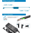 thumbnail image 4 of 90W 65W Blue Tip AC Adapter Laptop Charger for HP Pavilion X360 11 13 14 15 17; Envy 13 15 17 X360, Stream 11 13 14 AC Adapter; Elitebook, Probook, Spectre X360 13 15 Power Supply Cord, 4 of 5
