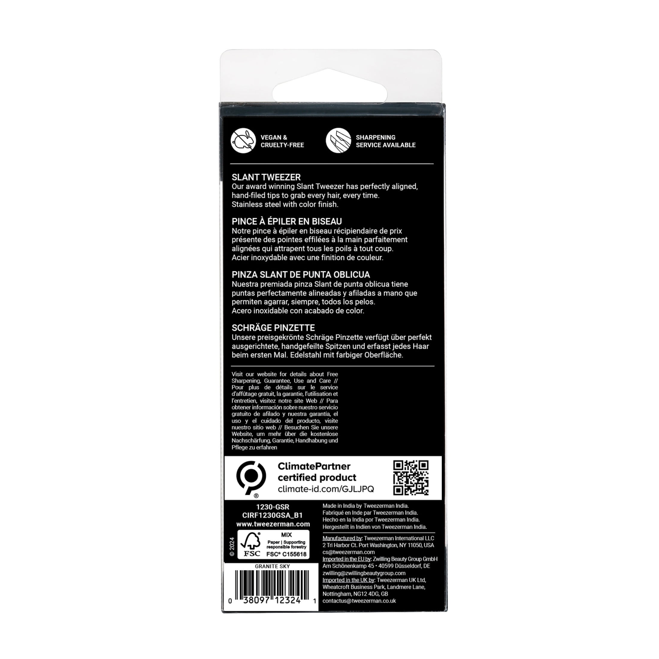 Tweezerman Granite Sky Slant Tweezer