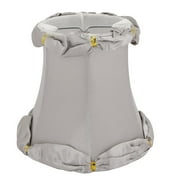 Small Lamp Shades Retro Small Bell Shape Chandelier Clip On Lamp Shade Gray Fabric Covered