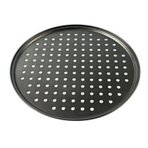 JeashCHAT Hot Pizza Pan Non-Stick Coating Carbon Steel Crisper Portable Tool for Home DIY Clearance