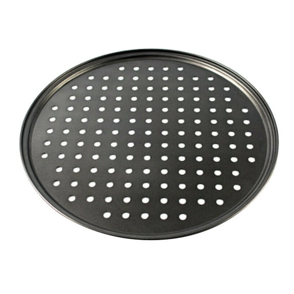 jovati Hot Pizza Pan Non-Stick Coating Carbon Steel Crisper Portable Tool for Home Diy