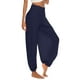 thumbnail image 3 of Pantalones Harén con Abertura Alta para Mujer, Pantalones Harén Hippies. Azul Oscuro XL, 3 of 7