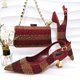 thumbnail image 1 of QSGFC, zapatos y Bolsa verdes de diseño italiano para fiesta de tacón nigeriano para mujer, conjunto decorado con bolso de diamantes de imitación para fiesta de boda, 1 of 5