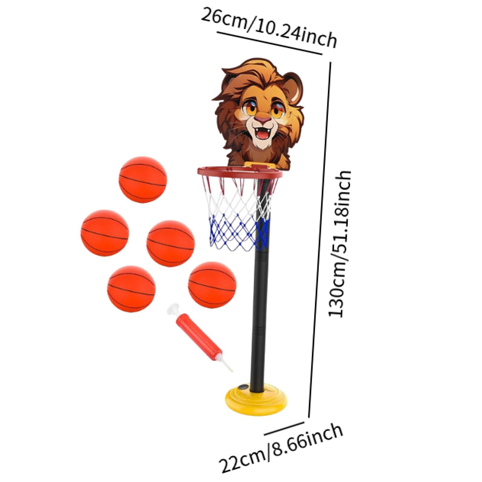 harayaa Basketball Hoop Set for Kids Basketball Stand Basket Supplies Basketball Net for Brown
