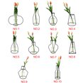 thumbnail image 1 of 2 Pieces Abstract Black Lines Minimalist Iron Vase Dried Flower Tabletop Pots Shelf Home Office Decoration, 1 of 10