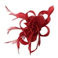 thumbnail image 2 of WJSXC Mode Automnale pour Femmes, Chapeau Rétro Fascinateur pour Femmes pour Thé, Mariage, Serre-Tête Fascinateur avec Pince Rouge, 2 of 4