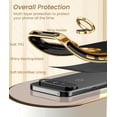 thumbnail image 2 of KOMI for Google Pixel 9 Case,Pixel 9 Pro Case with 2X Screen Protector, 360° Rotatable Ring Holder Magnetic Kickstand,Plated Gold Edge Slim Soft TPU Protective Cover for Google 9 (Black), 2 of 5