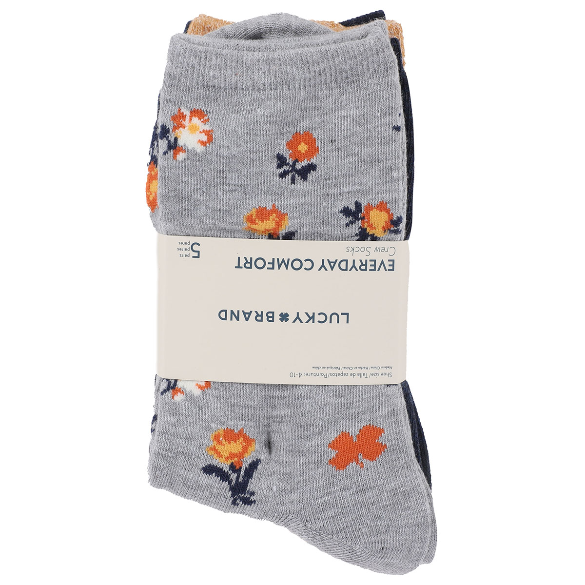 Floral Buffalo Fashion Crew Socks Light 