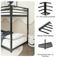 thumbnail image 4 of LIZEVINC Twin over Twin Bunk Bed Metal Black, Low Profile Twin over twin bunk bed with Ladder and Guardrails, Easy Climbing, Beds for Bedroom Suitable for the Whole Family, 4 of 14